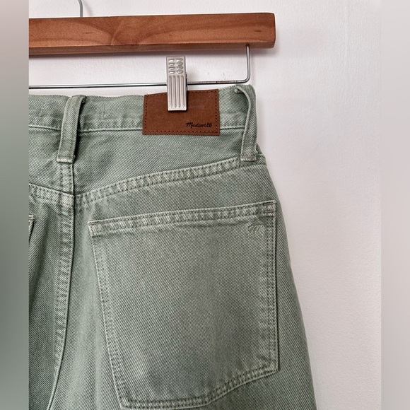 Madewell Baggy Straight Jeans-Garment Dyed Sage Green. Size 23 - Picture 8 of 12